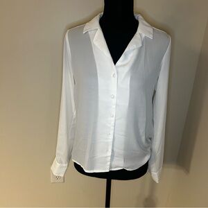 Elegant White Button-Down Shirt